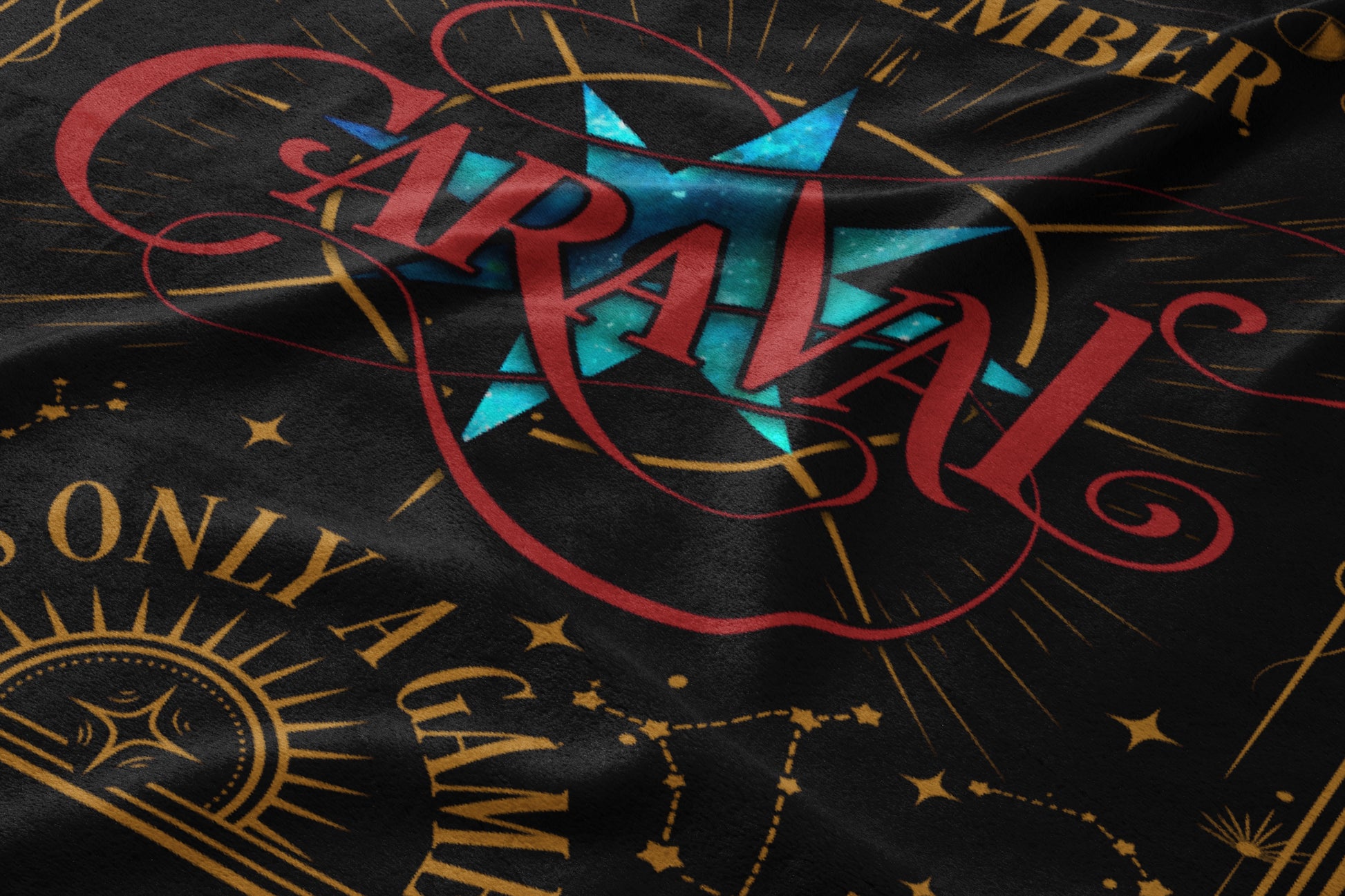 Caraval Only A Game Blanket Black Thin Blanket