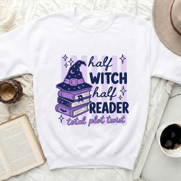 Half Witch Reader Sweatshirt in White