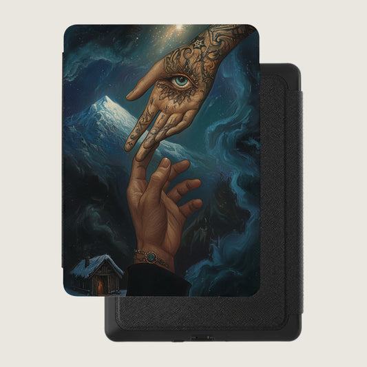 Mystical Eye Hand Mountain Cabin Night Stars Art product type