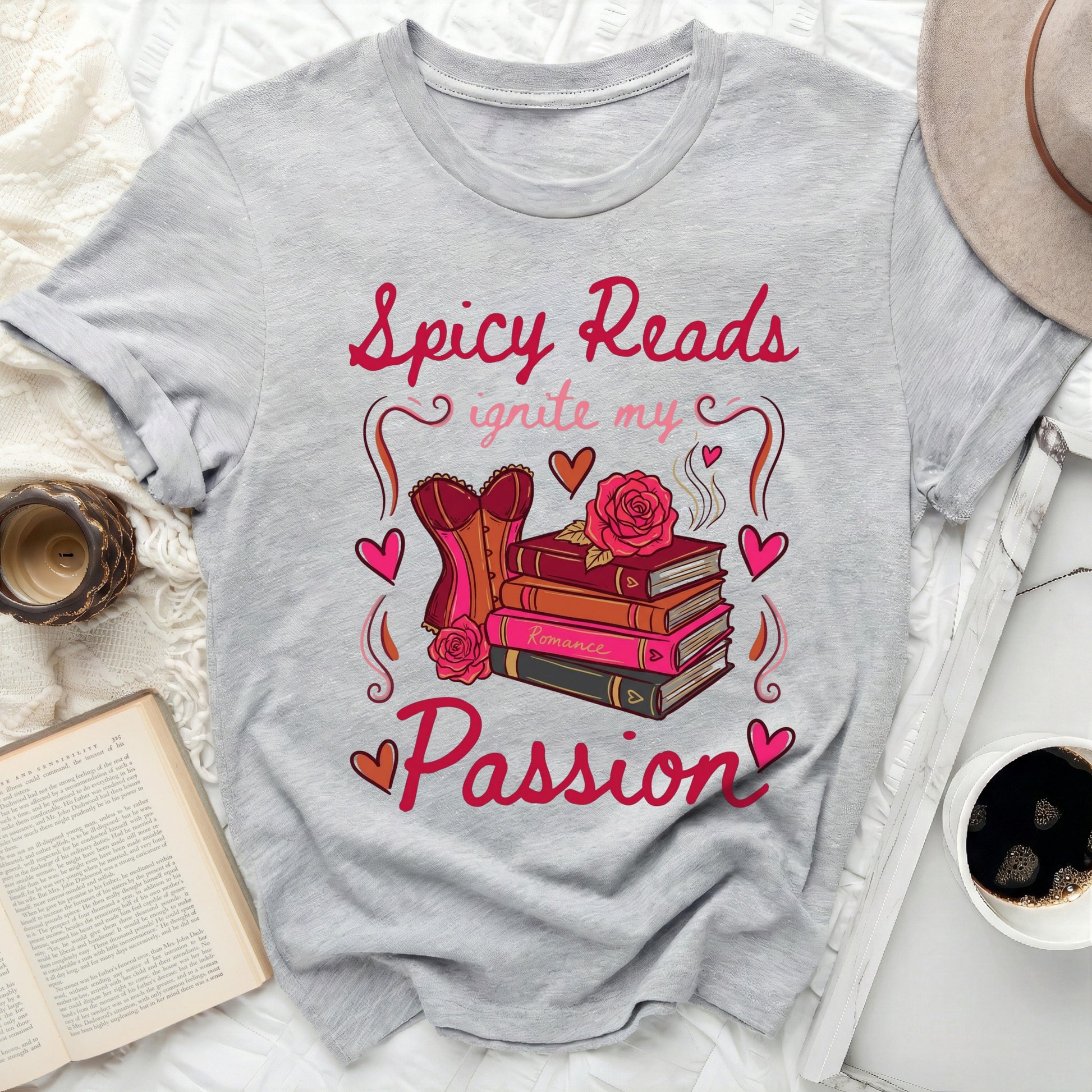 Spicy Reads Ignite My Passion Graphic Tee Shirt