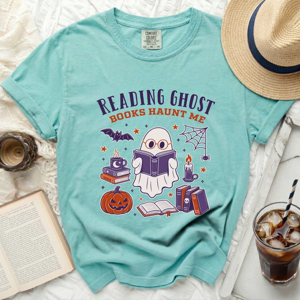 Reading Ghost Halloween Night Tee in Island Reef