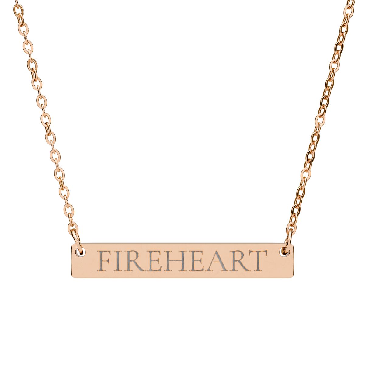 Fireheart Custom Engraved Necklace Personal Gift Jewelry