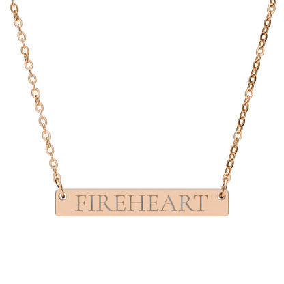 Fireheart Custom Engraved Necklace Personal Gift Jewelry