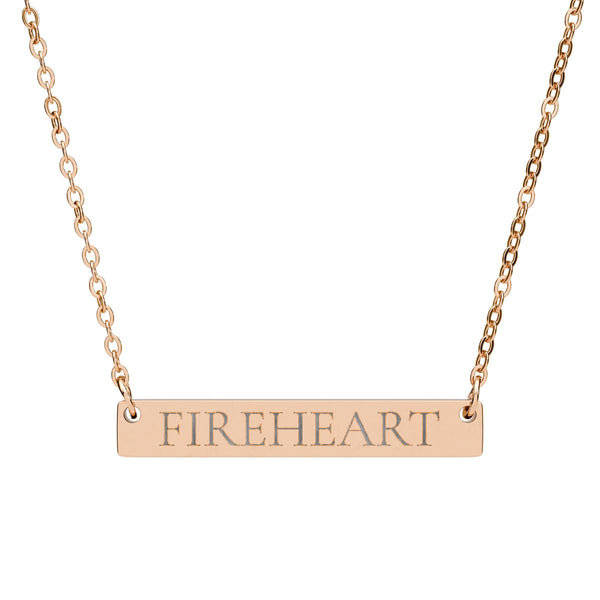 Fireheart Necklace in 18K Rose Gold Finish