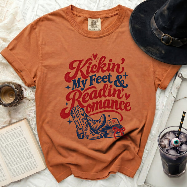 Western Romance Reader Tee in Yam