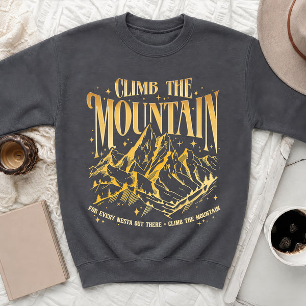 Climb the Mountain Sweatshirt in Dark Heather