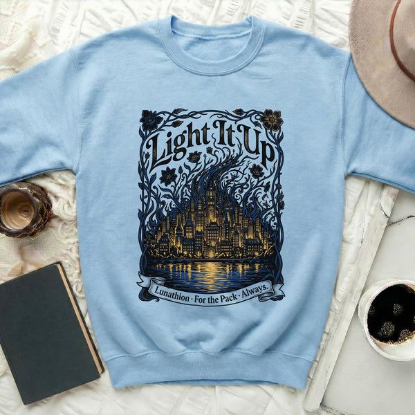 Crescent City Nightfall Sweatshirt in Light Blue