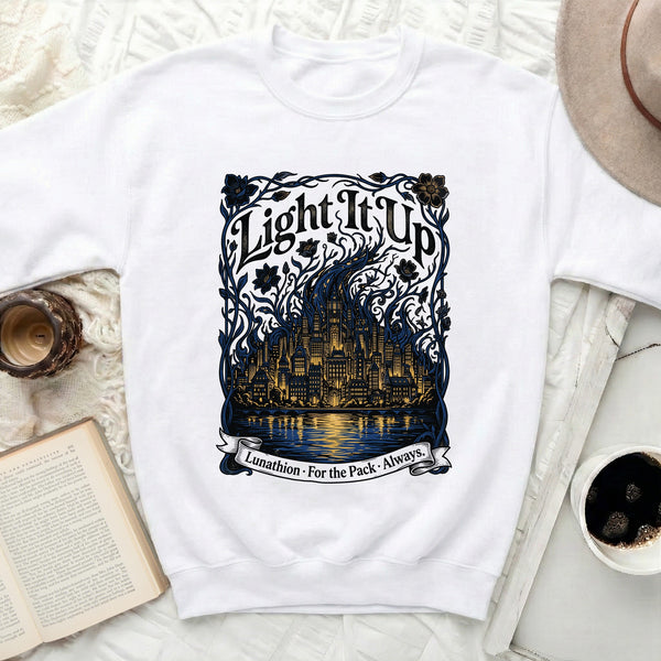 Crescent City Nightfall Sweatshirt in White