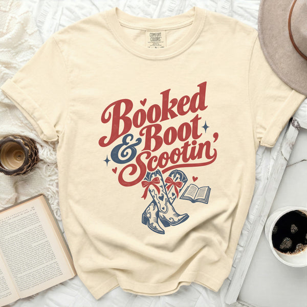 Booked Boot Scootin Tee in Ivory