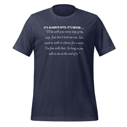 It's Always WYD It's Never Quote Print T-Shirt