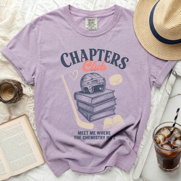 Chapters Club Vintage Hockey Tee in Orchid