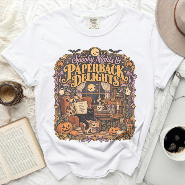 Paperback Delights Tee in White
