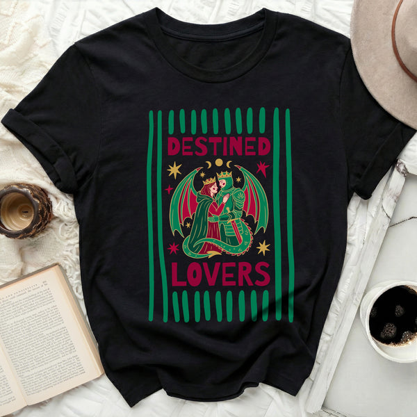 Dragon-Winged Lovers Tee in Black