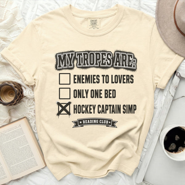 My Tropes Are: Hockey Captain Simp Tee in Ivory
