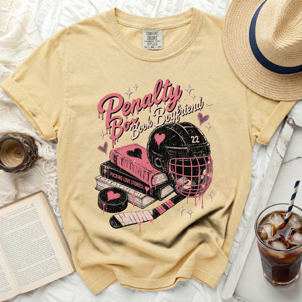 Penalty Box Book Boyfriend Tee in Butter