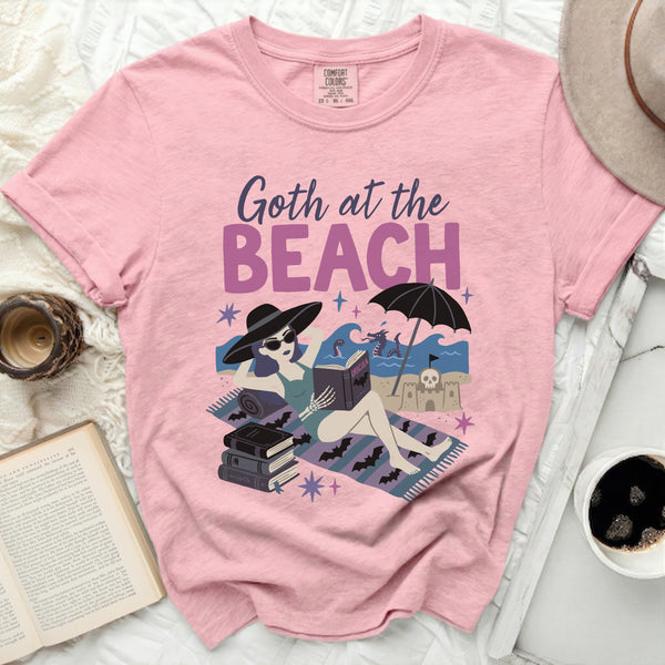 Goth at the Beach Shadows and Sunbeams Tee in Blossom