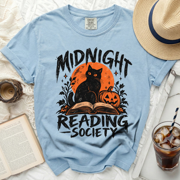 Midnight Reading Society Tee in Chambray