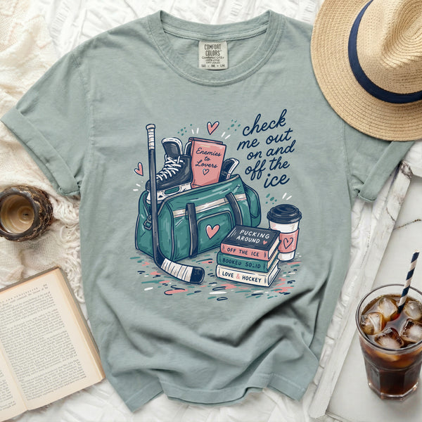 Hockey Romance Vibe Tee in Bay
