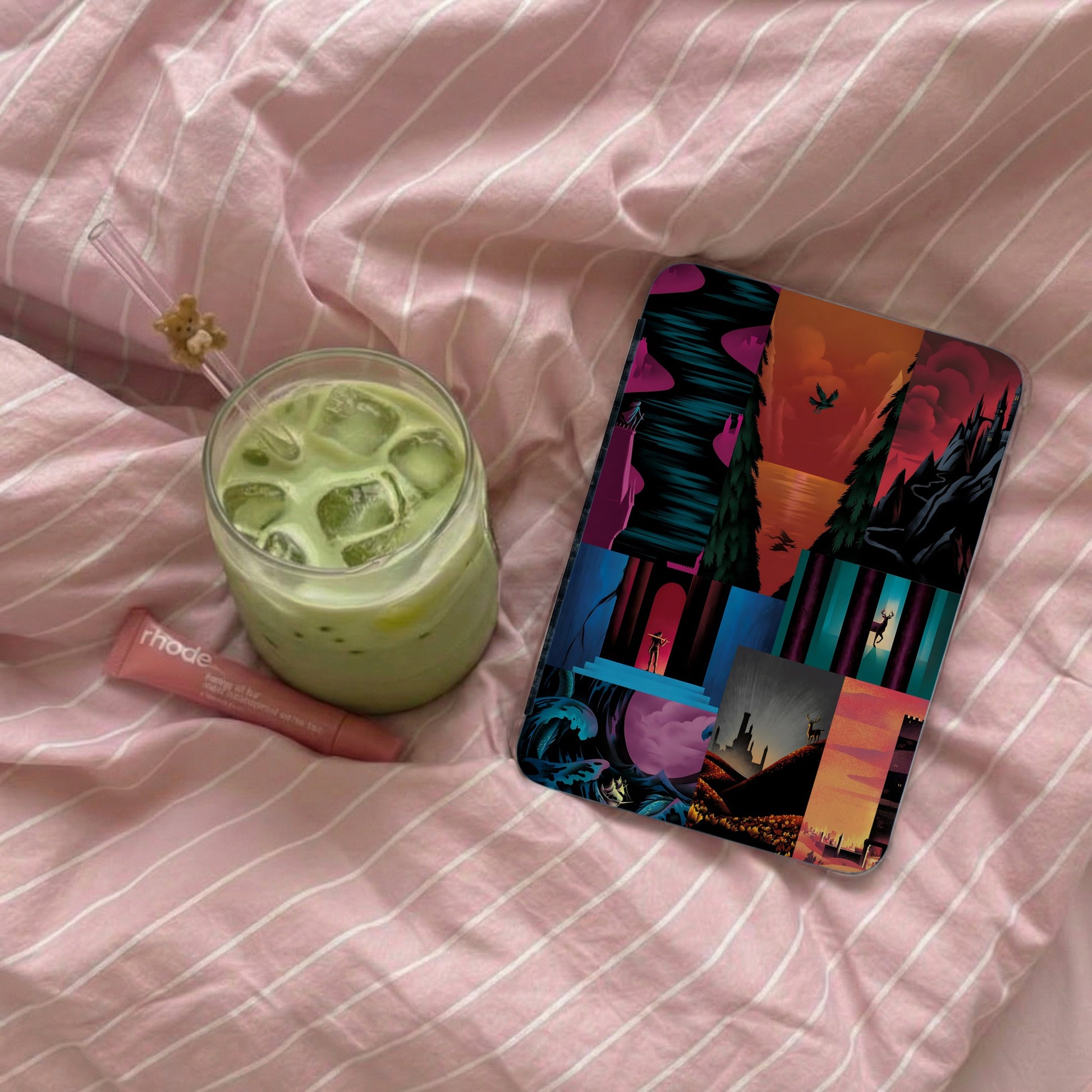 Colorful Fantasy Landscape Art Collage Tablet Case