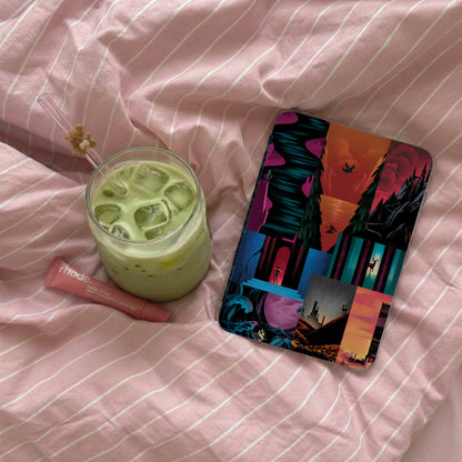 Colorful Fantasy Landscape Art Collage Tablet Case