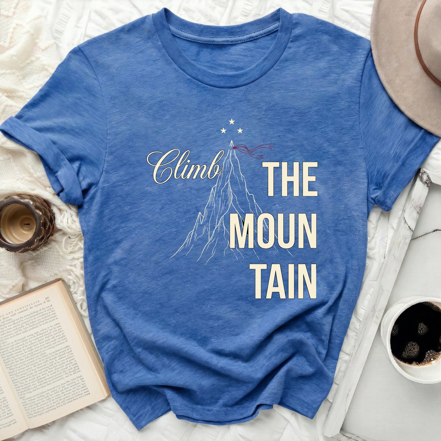 Inspiring Climb THE MOUNTAIN Blue Graphic product type