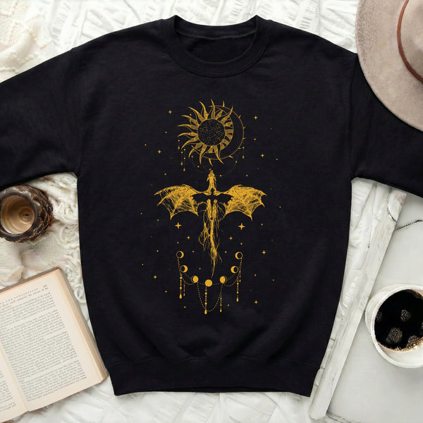 Fourth Wing Dragon Sweatshirt in Black