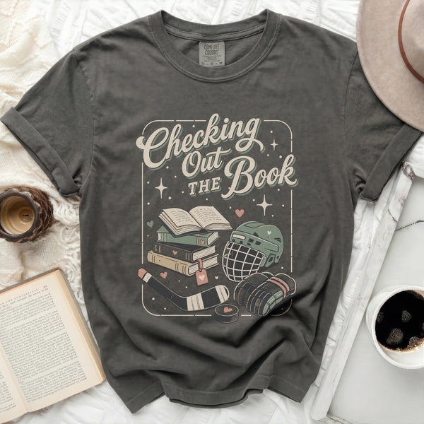 Checking Out The Book Tee in Pepper