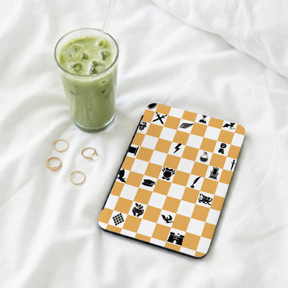 RPG Gaming Symbols Orange White Checkerboard Phone Case product type