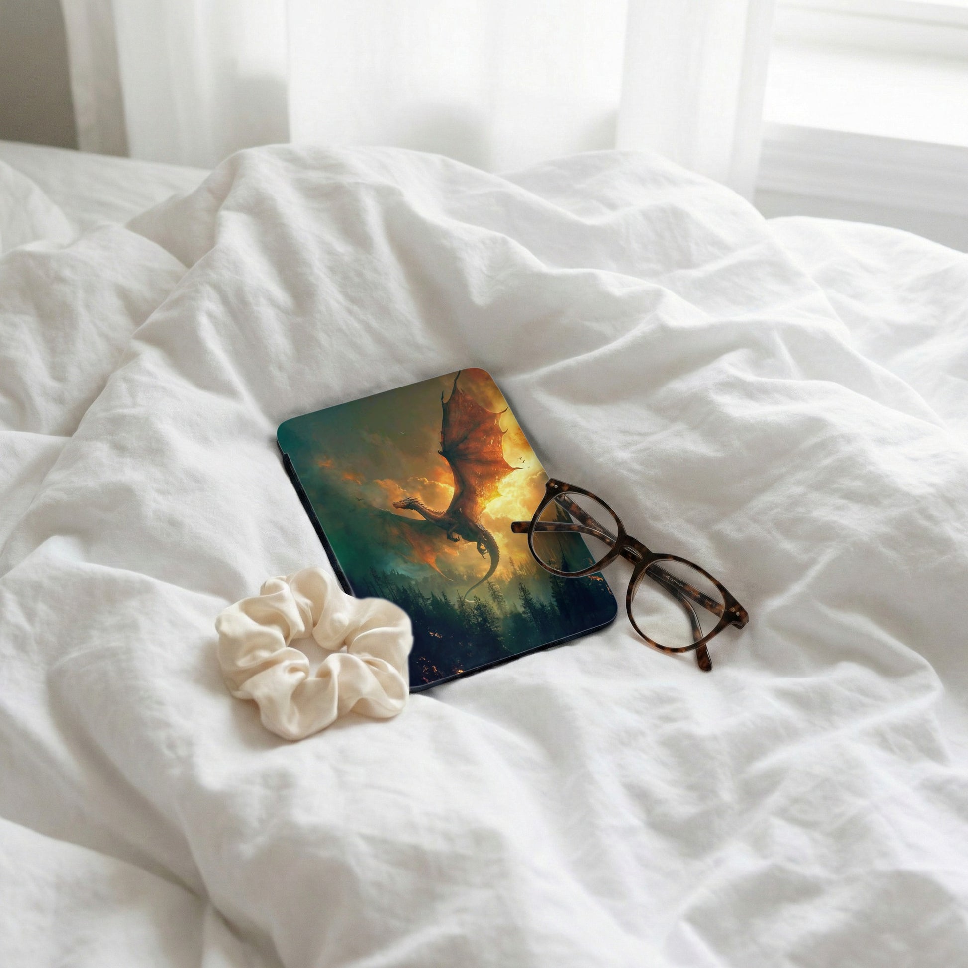 Fiery Dragon Sky Forest Design Tablet Case product type