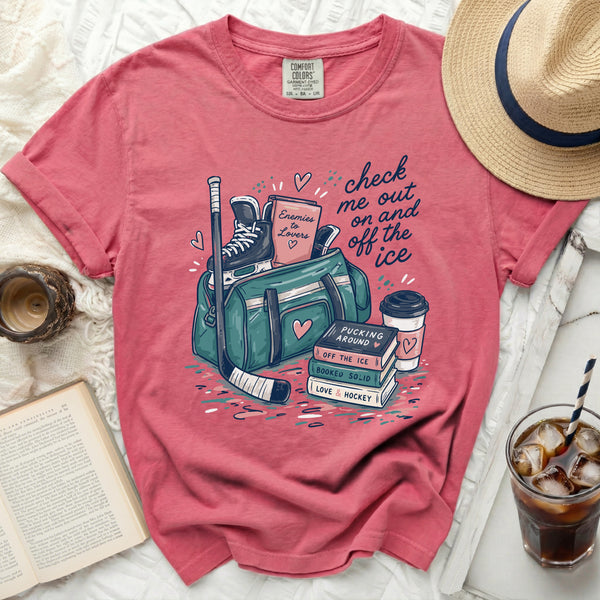 Hockey Romance Vibe Tee in Crunchberry