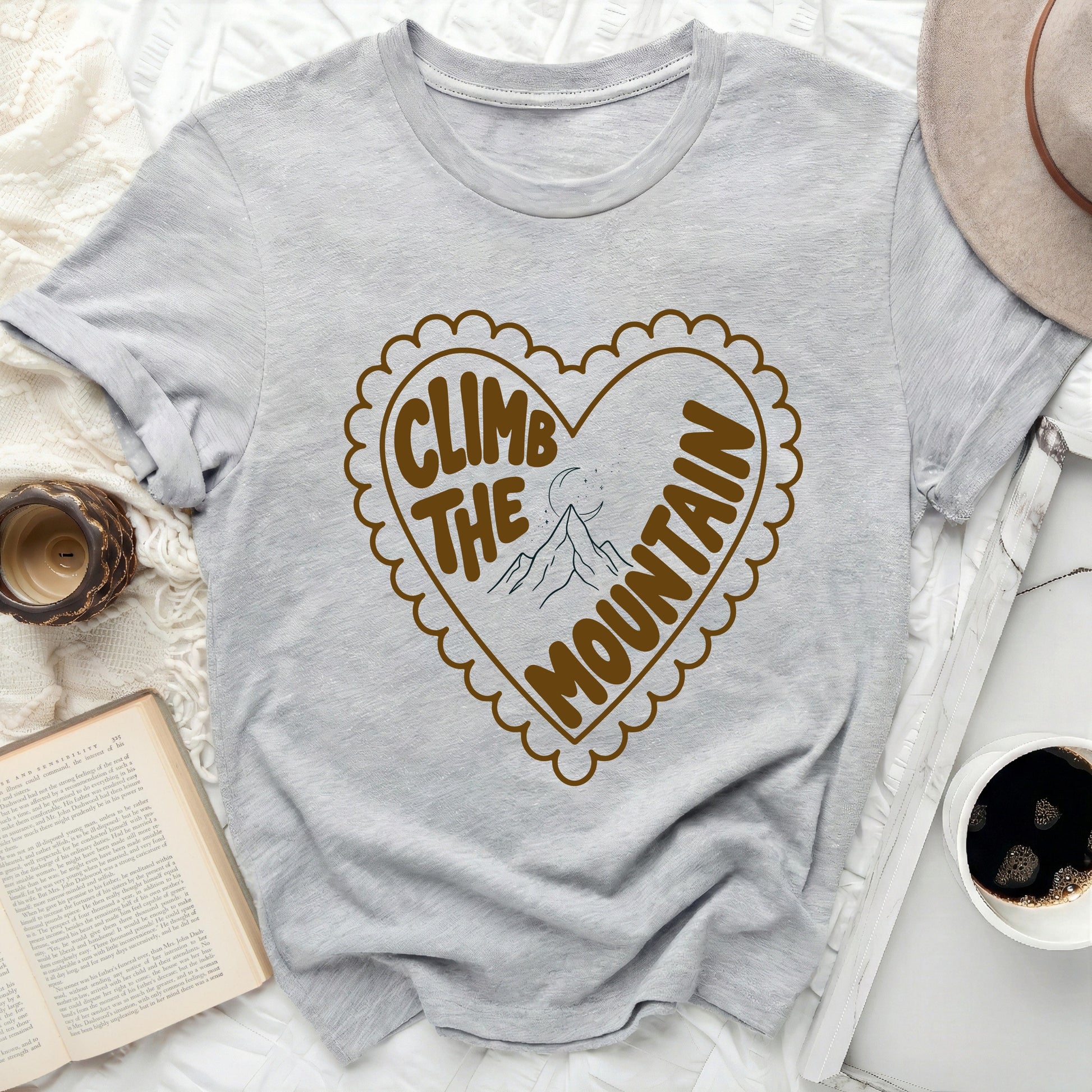 CLIMB THE MOUNTAIN Adventure Heart Graphic product type

Climb Mountain
Mountain Design
Adventure Graphic
Outdoor Theme
Nature Lover
Hiking Apparel
Explorer Spirit
Heart Symbol
Inspirational Quote
Landscape Art
Moon Stars
Gray Shirt
Graphic Tee
Unique Design
Travel Lifestyle
Summit Goal
Explore More
Wanderlust Style
Positive Vibe
Outdoors Adventure