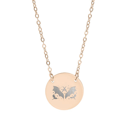 Elegant Pendant Necklace with Bat Design