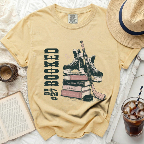 Booked for Hockey Romance Tee in Butter