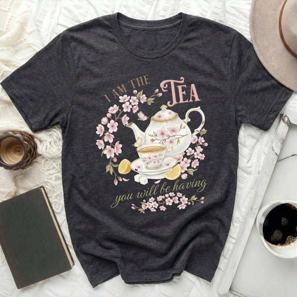 I Am The Tea Tee in Dark Grey Heather