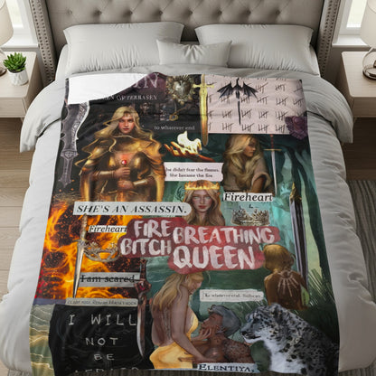 Fire Breathing Queen Collage Blanket