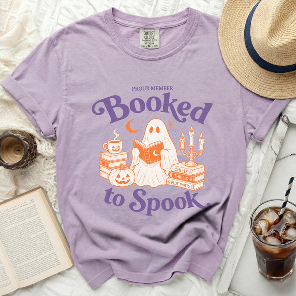Booked to Spook Tee in Orchid