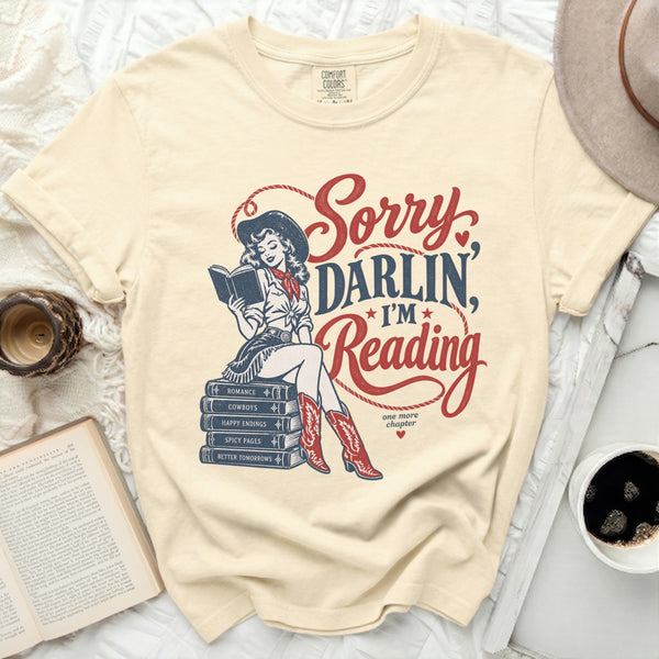 Sorry Darlin Reading Tee in Ivory
