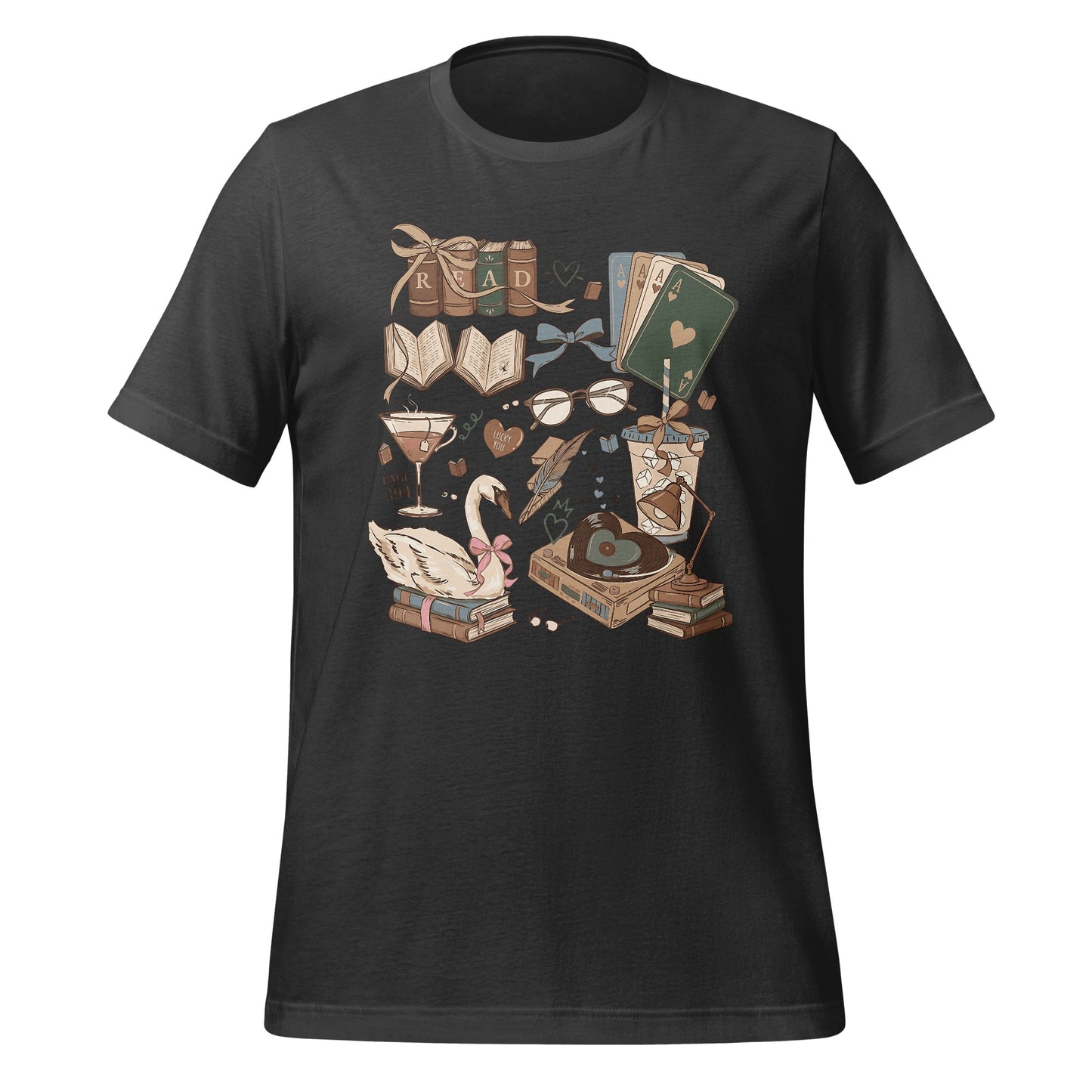 Enchanting Graphic Tee with Whimsical Bookish Theme