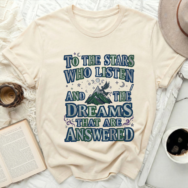 Silver Script Summit Tee in Natural