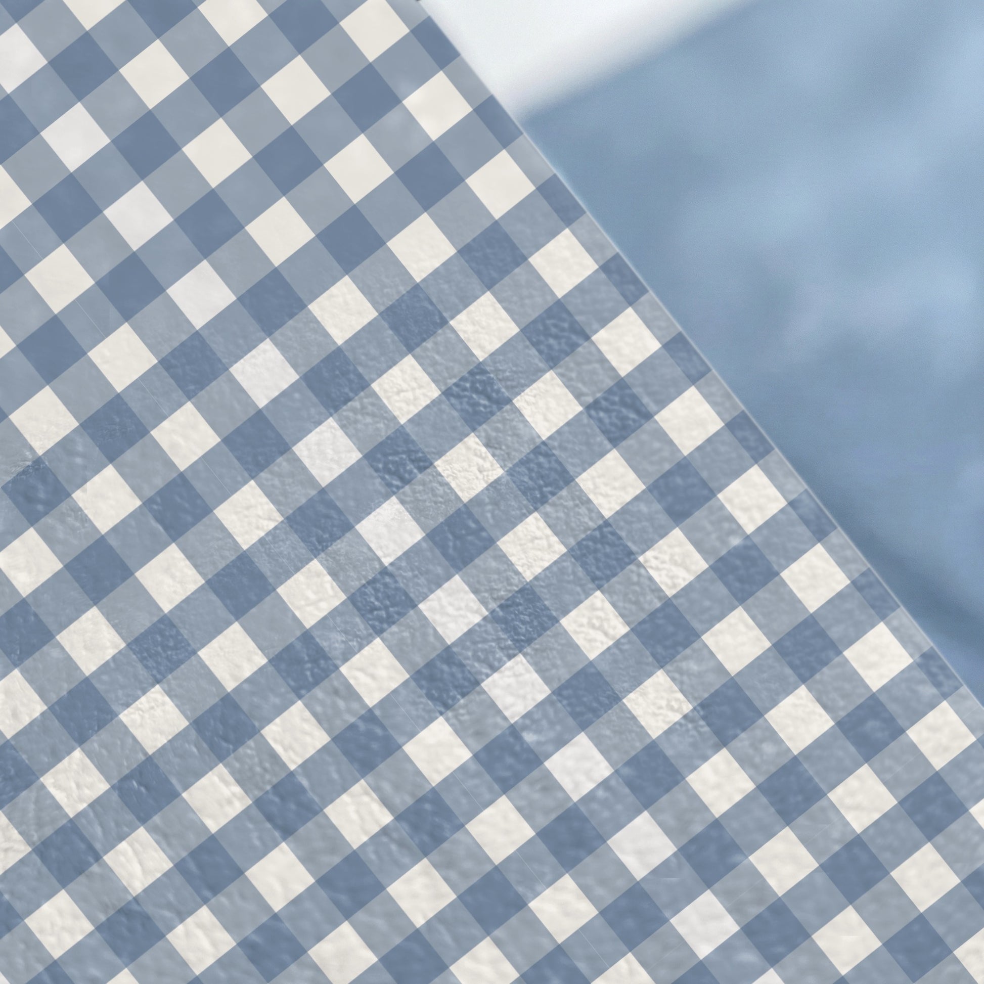 Blue and White Checkered Pattern Home Decor Product