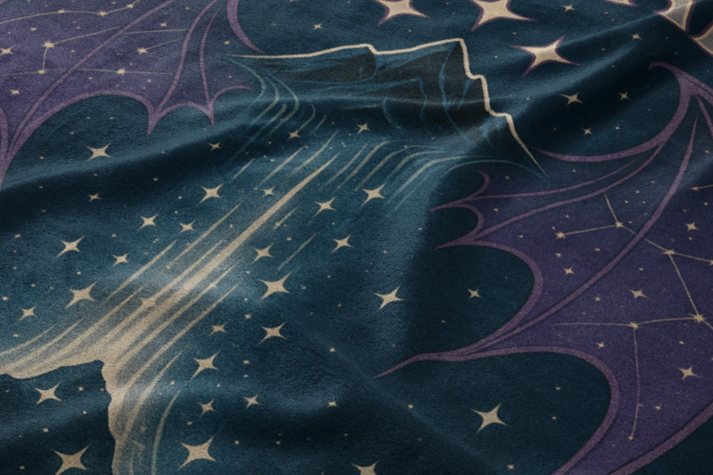 Mystic celestial artwork with constellations design blanket