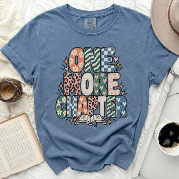 Retro One More Chapter Tee in Blue Jean