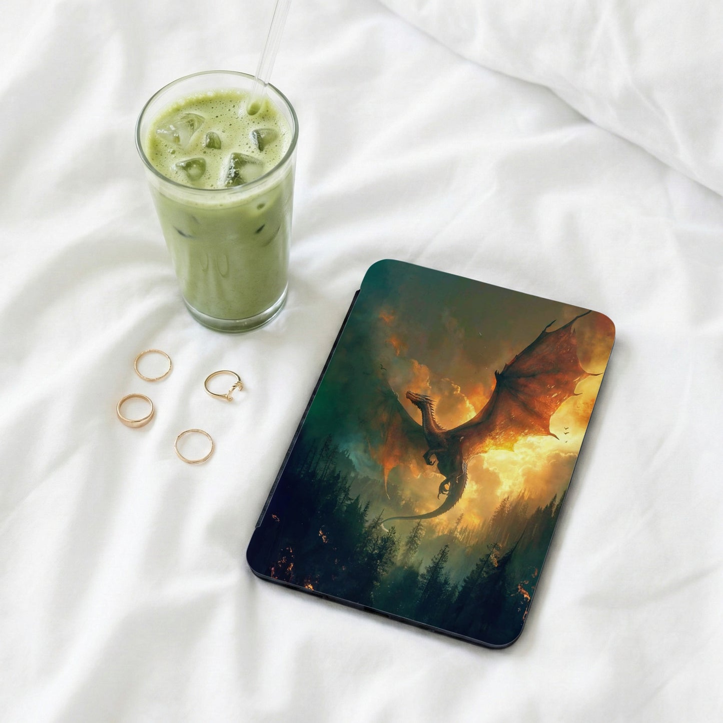 Epic Dragon Forest Fire Sky Art Tablet Case product type