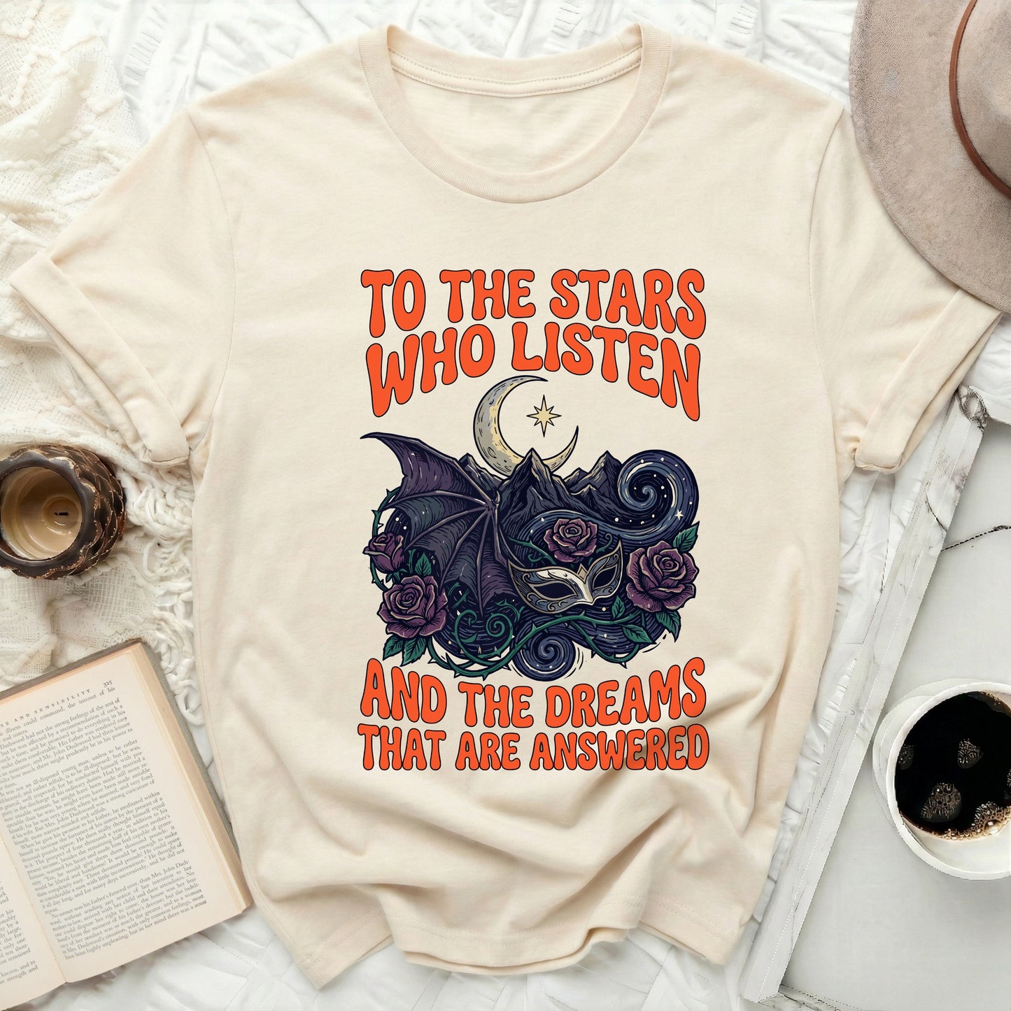 TO THE STARS WHO LISTEN AND THE DREAMS product type
Stars Who Listen
Dreams Answered
Crescent Moon
Celestial Design
Bat Creature
Masquerade Mask
Rose Vines
Fantasy Theme
Gothic Aesthetic
Mystical Artwork
Dark Romance
Enchanted Realm
Spiritual Quote
Unique Graphic
Whimsical Art
Night Vibes
Mountain Scape
Starry Night
Artistic Print
Inspirational Text