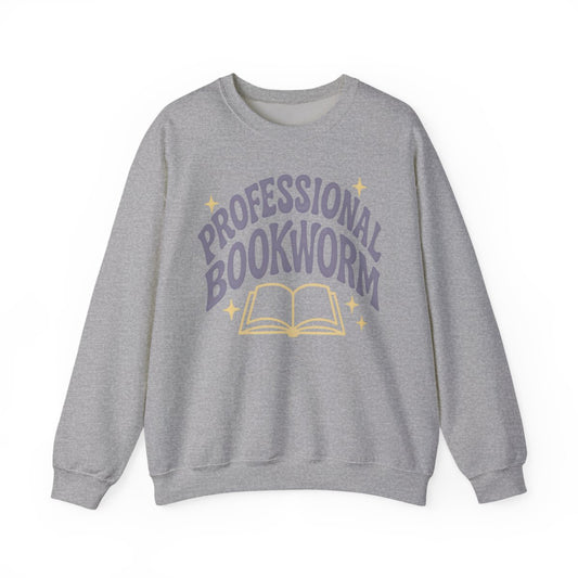 Professional Bookworm With Book Graphic Design Sweatshirt - MagicMerchEmporium