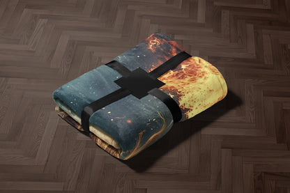 Vibrant Celestial Design Cozy Folded Blanket product
