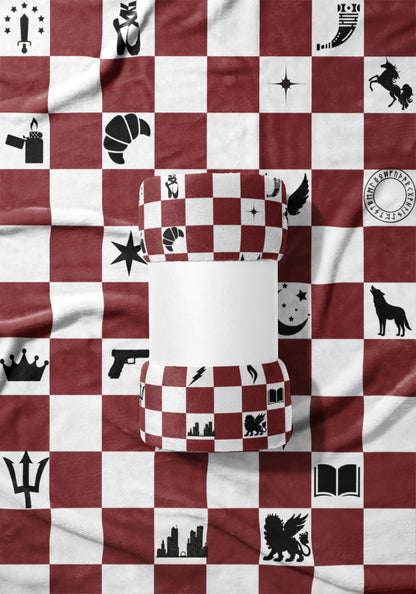 Enchanting Red and White Fantasy Themed Blanket