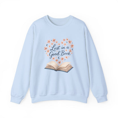 Lost in a Good Book Reading Graphic Sweatshirt