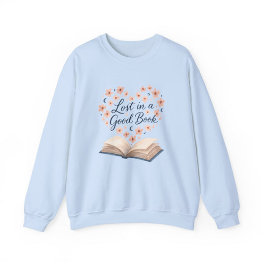 Lost in a Good Book Reading Graphic Sweatshirt
