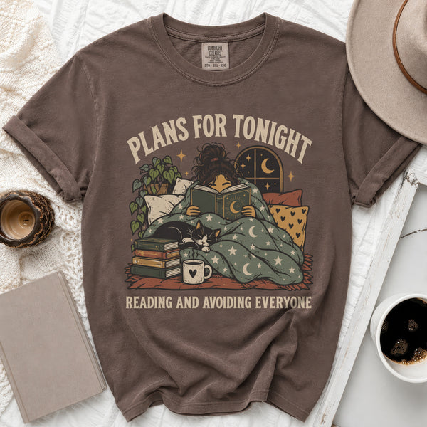 Plans For Tonight Tee in Espresso